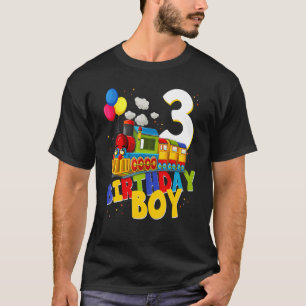 3rd Birthday Train Boys Girls 3 Years Old I'm Thre T-Shirt