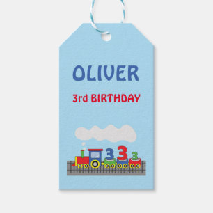 3rd Birthday Train Personalise Name Gift Tags