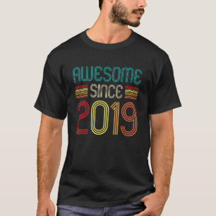 3rd Birthday  Vintage Awesome Since 2019 3 Years O T-Shirt