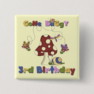 3rd Bug Birthday Tshirts and Gifts 15 Cm Square Badge
