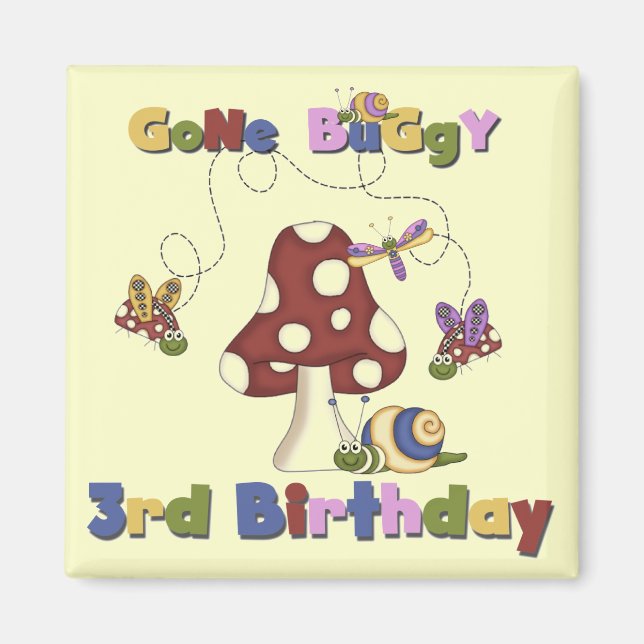 3rd Bug Birthday Tshirts and Gifts Magnet (Front)