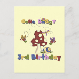 3rd Bug Birthday Tshirts and Gifts Postcard