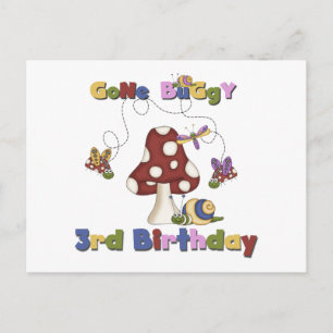 3rd Bug Birthday Tshirts and Gifts Postcard