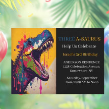 3rd Dinosaur Birthday Party