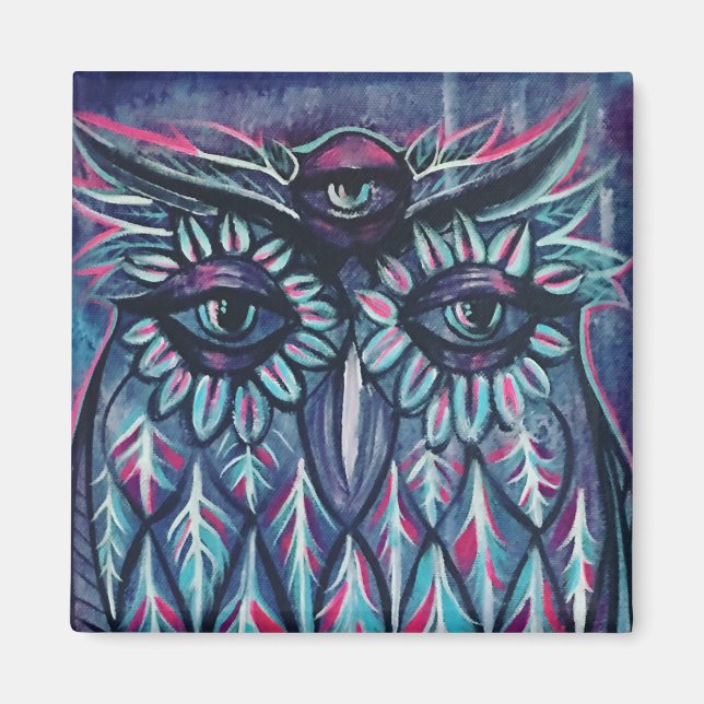 3rd Eye Owl Magnet (Front)