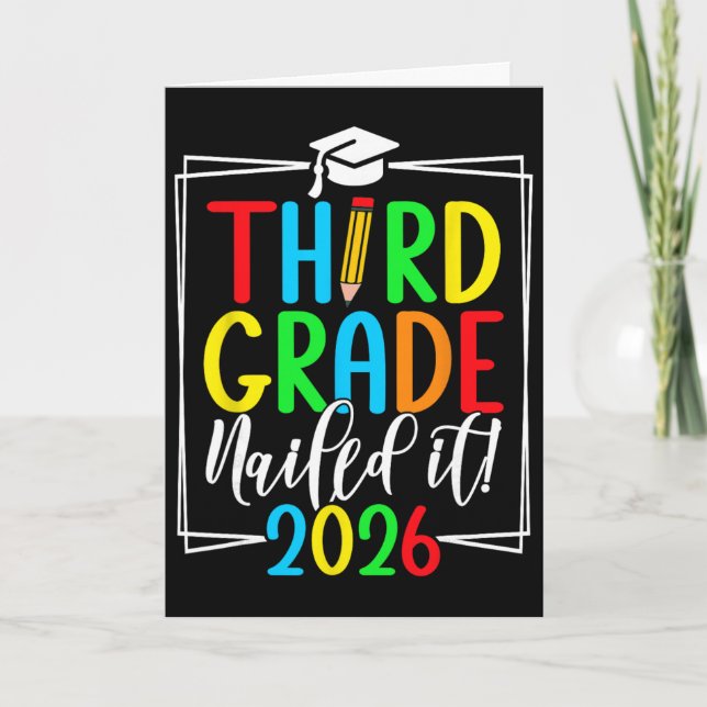3rd Grade 2026 Third Grade Graduation _1  Card (Front)