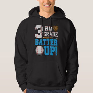 3rd Grade Back To School  3rd Grade Batter Up Base Hoodie