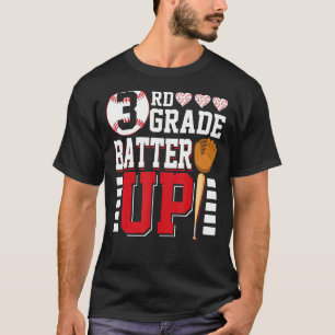 3rd Grade Back To School 3rd Grade Batter Up Base T-Shirt