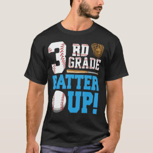 3rd Grade Back To School  3rd Grade Batter Up Base T-Shirt