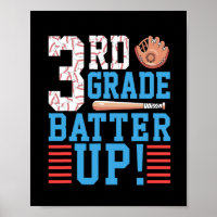 3rd Grade Back To School 3rd Grade Batter Up Baseb