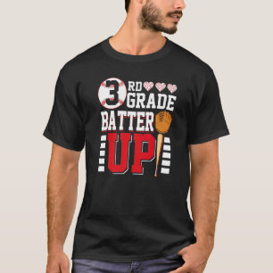 3rd Grade Back To School 3rd Grade Batter Up Baseb T-Shirt