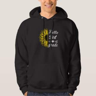 3rd Grade Back to School Boys Girls Kids Sunflower Hoodie