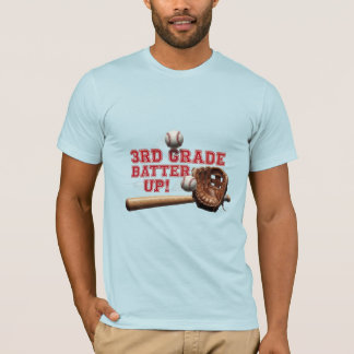 3rd Grade Batter Up Baseball Back to School T-Shirt