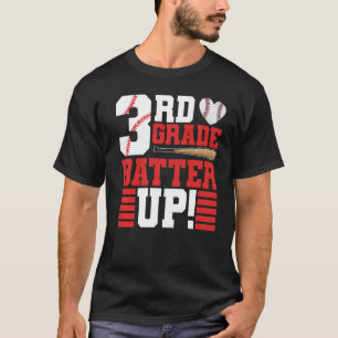 3rd Grade Batter Up Baseball Back To School Third  T-Shirt