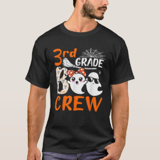 3rd Grade Boo Crew Teachers Students Ghost Hallowe T-Shirt