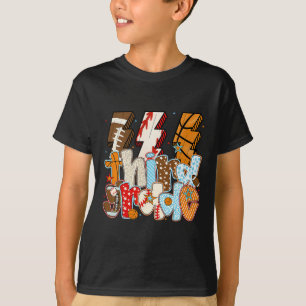 3rd Grade Boys Lightning Bolt Footll Sell Sketll T-Shirt