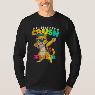 3rd Grade Dabbing Cat Back O School Boys Girls T-Shirt