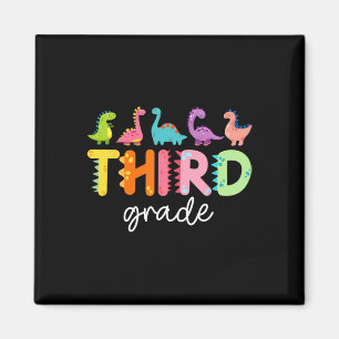 3rd Grade Dinosaur Back To School First Day Of Sch Magnet