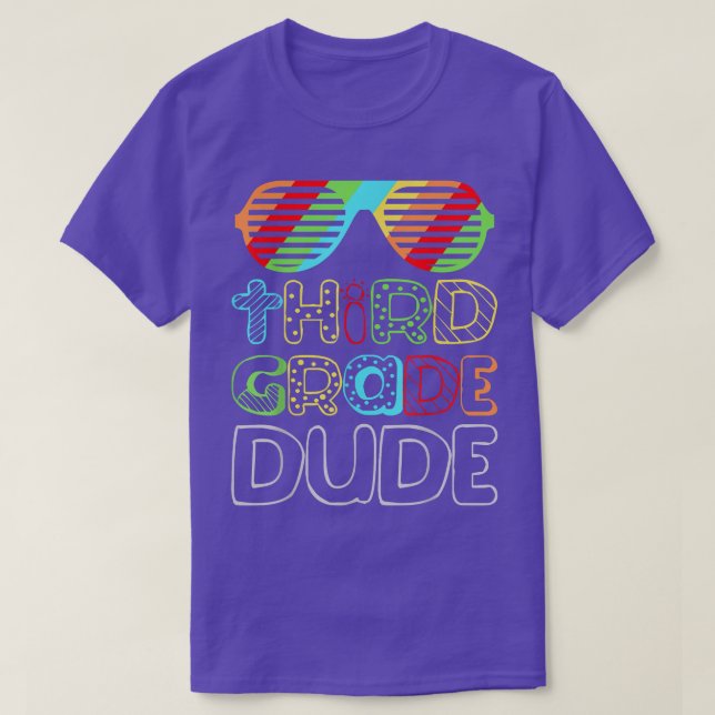 3rd Grade Dude Back to School Shirt First Day of 3 (Design Front)