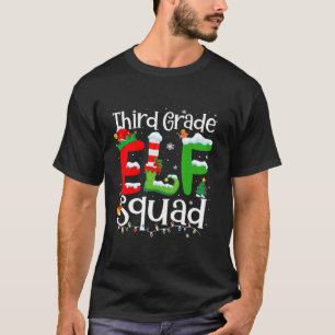 3rd Grade Elf Squad Xmas Funny Christmas Third Gra T-Shirt