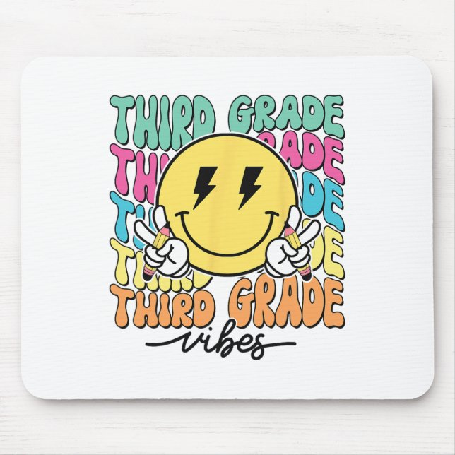 3rd Grade For Girls Boy Teacher Third Grade Back T Mouse Pad (Front)