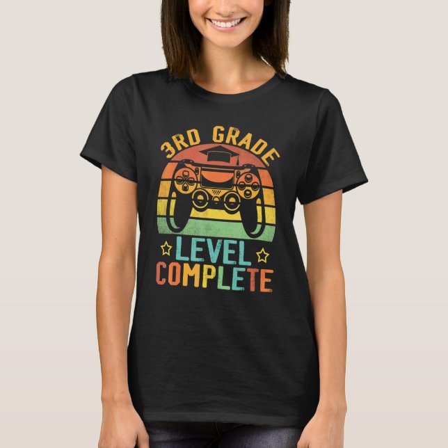 3rd Grade Graduation Level Complete Video Game Cla T-Shirt (Front)