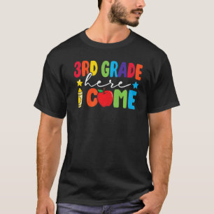 3rd Grade Here I Come Kids  Back To School T-Shirt
