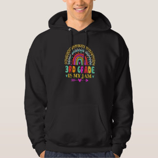 3rd Grade Is My Jam Back To School Rainbow Teache Hoodie
