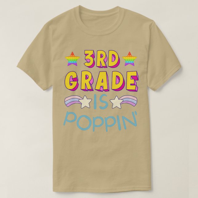 3rd Grade is poppin First Day Of School Poppin Kid T-Shirt (Design Front)