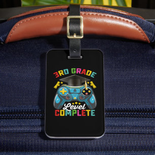 3rd Grade Level Complete Graduation Gaming Gamer Luggage Tag