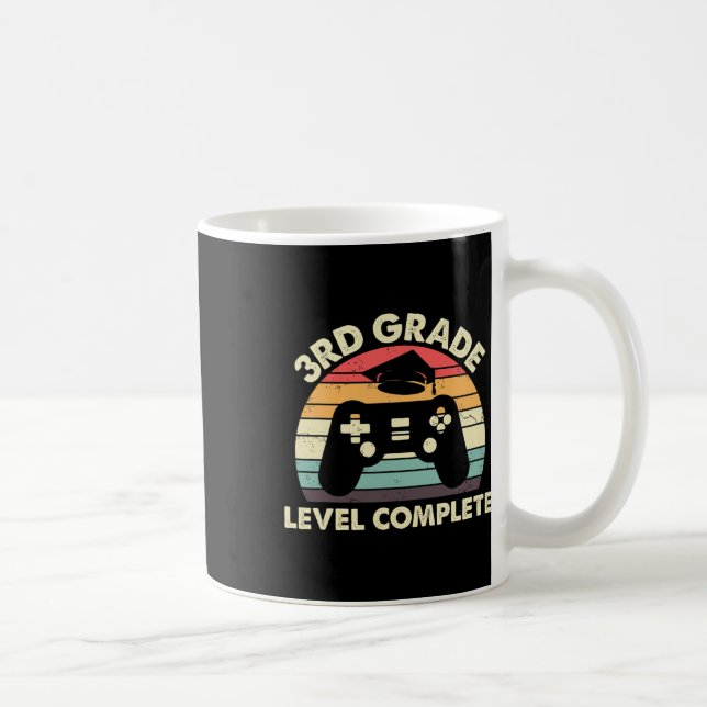 3rd Grade Level Complete Graduation Gift For Gamer Coffee Mug (Right)