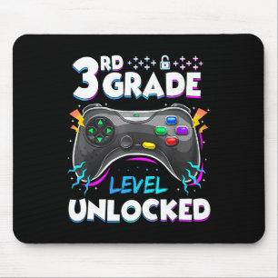 3rd Grade Level Unlocked Back To School First Day Mouse Pad