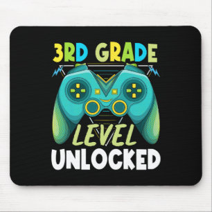 3rd Grade Level Unlocked First Day Back To School Mouse Pad