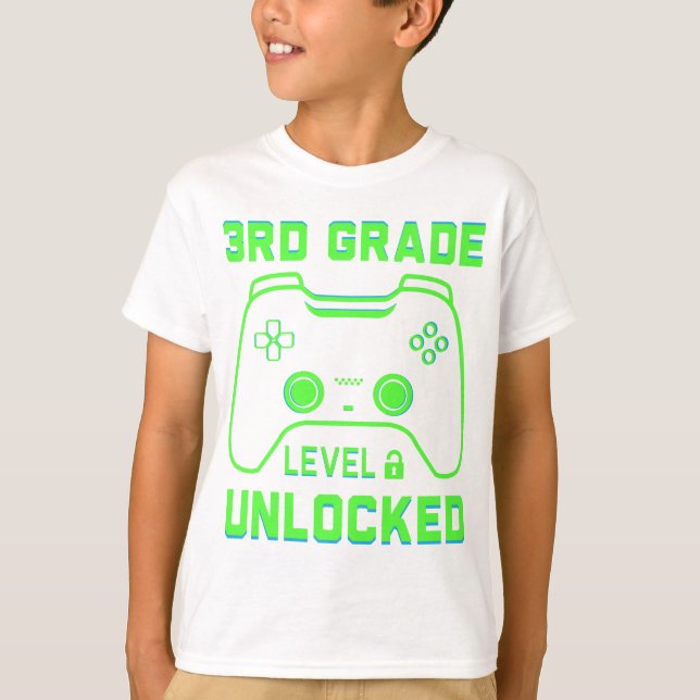 3RD GRADE LEVEL UNLOCKED for kids T-Shirt (Front)