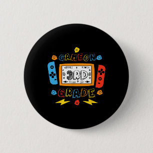 3rd Grade Level Unlocked Game On 3rd Grade Back To 6 Cm Round Badge