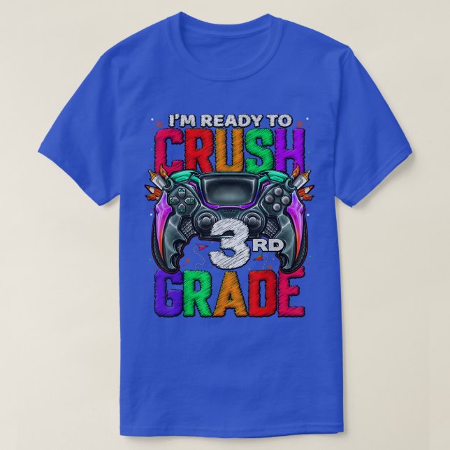 3rd Grade Level Unlocked Game On 3rd Grade Back To T-Shirt (Design Front)