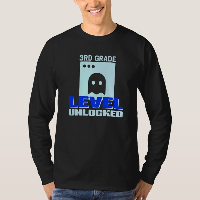3rd Grade Level Unlocked Gamer 1st Day Of School   T-Shirt (Front)