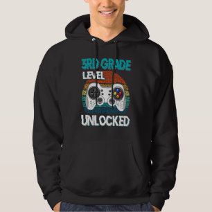 3rd Grade Level Unlocked Gamer Boys Kids Back To S Hoodie