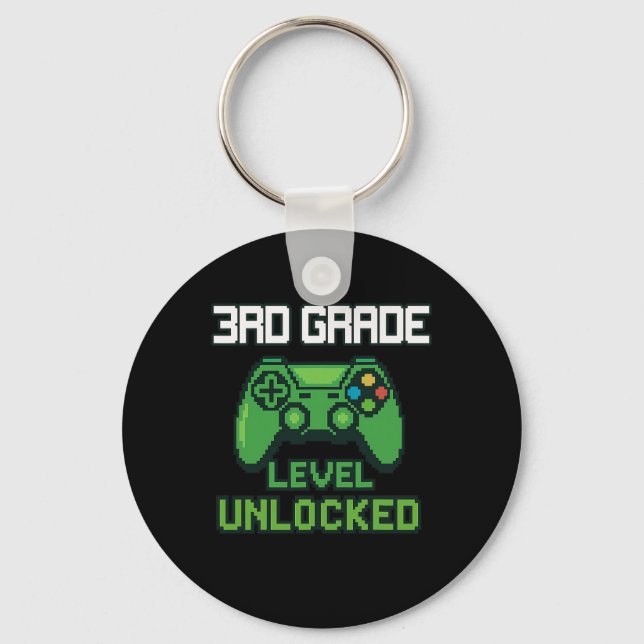3rd Grade Level Unlocked Gamer Ck To School Boys G Key Ring (Front)