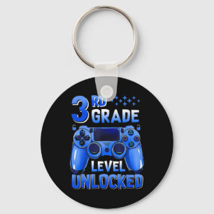 3rd Grade Level Unlocked Gamer First Day Of School Key Ring