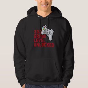 3rd Grade Level Unlocked Video Game Back To School Hoodie