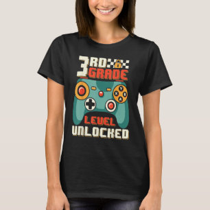 3rd Grade Level Unlocked Video Game Back To School T-Shirt
