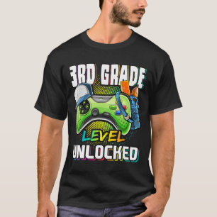 3rd Grade Level Unlocked Video Game Back To School T-Shirt