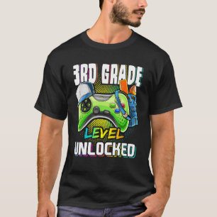3rd Grade Level Unlocked Video Game Back To School T-Shirt