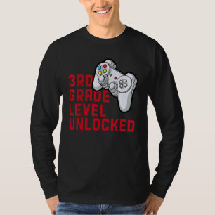 3rd Grade Level Unlocked Video Game Back To School T-Shirt