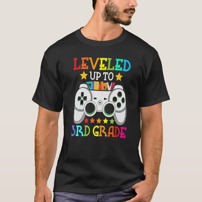 3rd Grade Level Unlocked Video Game Back To School T-Shirt (Front)