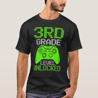 3rd Grade Level Unlocked Video Game Boys Back To S T-Shirt