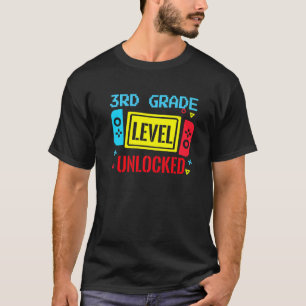 3rd Grade Level Unlocked Video Gamer Back To Schoo T-Shirt