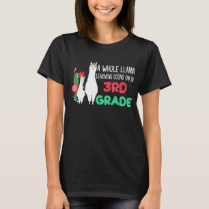 3rd Grade Llama Cactus Student  Back To School    T-Shirt