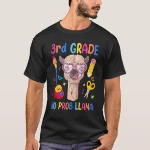 3rd Grade Llama No Problema Kid First Day Of Scho T-Shirt